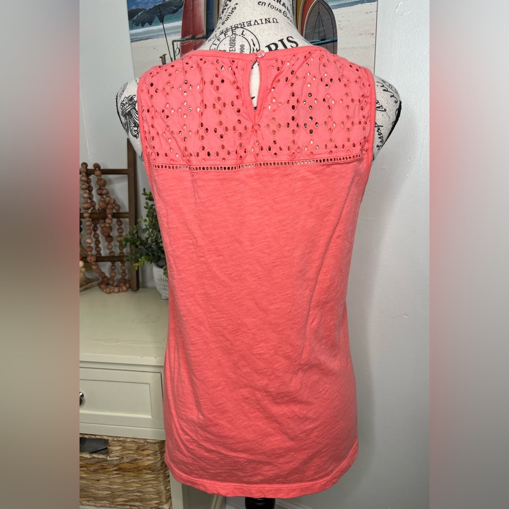 St John’s Bay Lace Sleeveless Top - Picture 3 of 6